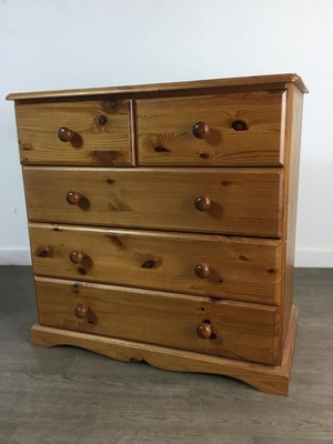 Lot 795 - PINE CHEST OF DRAWERS