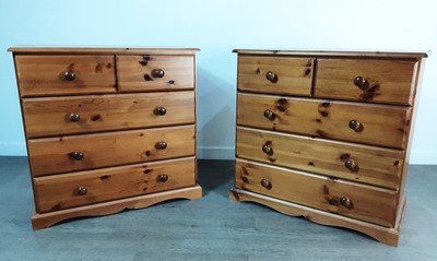 Lot 799 - PAIR OF PINE CHEST OF DRAWERS