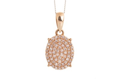 Lot 582 - LIGHT PINK DIAMOND PENDANT