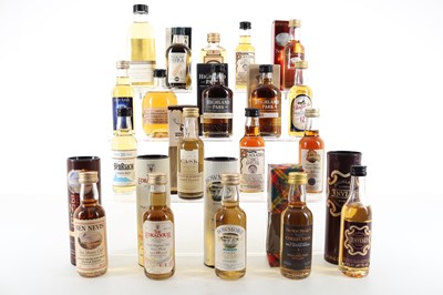 Lot 58 - 19 ASSORTED WHISKY MINIATURES