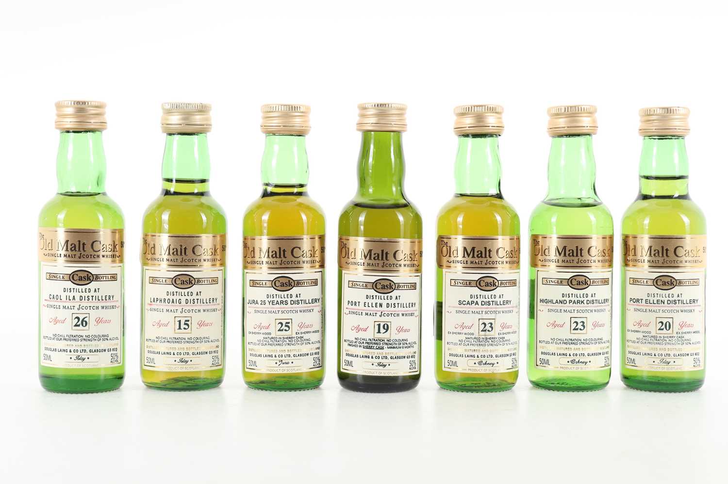 Lot 63 - 7 ASSORTED DOUGLAS LAING OLD MALT CASK MINIATURES