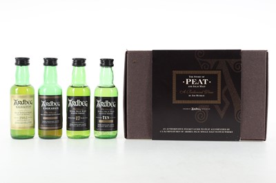 Lot 71 - ARDBEG STORY OF PEAT MINIATURE SET (4 X 5CL)