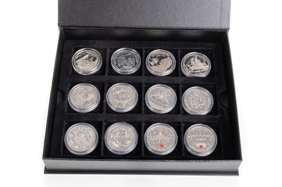 Lot 111 - GROUP OF COMMEMORATIVE FIVE POUND SILVER COINS