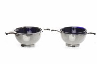 Lot 73 - PAIR OF SILVER SALT DISHES maker Francis...