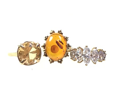 Lot 4 - THREE DRESS RINGS