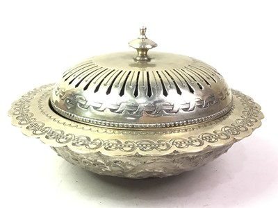 Lot 12 - EASTERN STYLE WHITE METAL BOWL