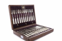 Lot 83 - SET OF TWELVE MOTHER OF PEARL HANDLED FISH...