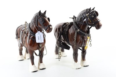 Lot BESWICK, TWO HORSE FIGURES