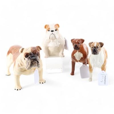 Lot 1353 - BESWICK, FOUR DOG FIGURES