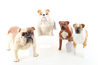 Lot 1353 - BESWICK, FOUR DOG FIGURES