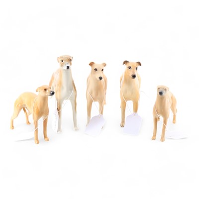 Lot 1356 - BESWICK, FIVE DOG FIGURES