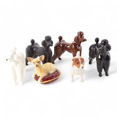 Lot 1357 - BESWICK, SIX DOG FIGURES