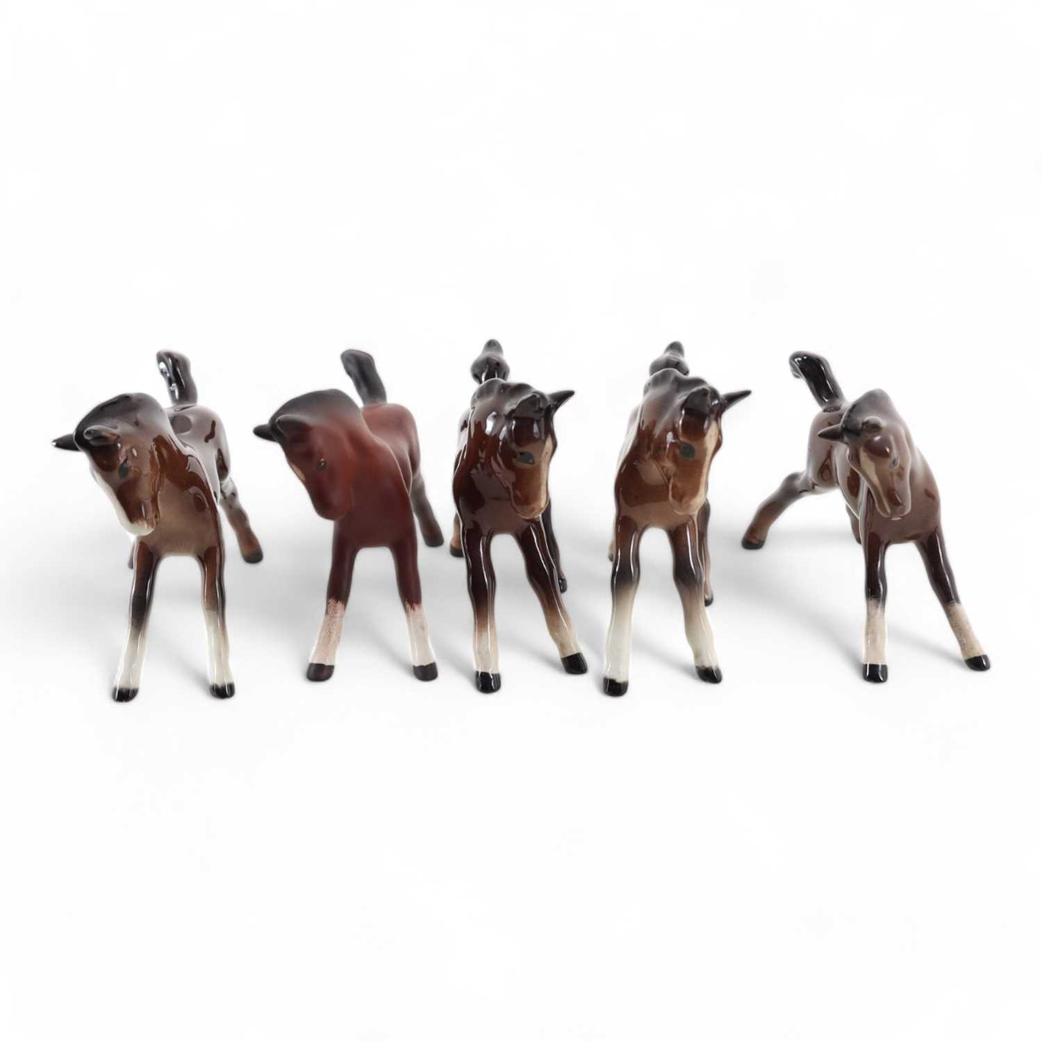 Lot 1370 - BESWICK, FIVE FOAL FIGURES