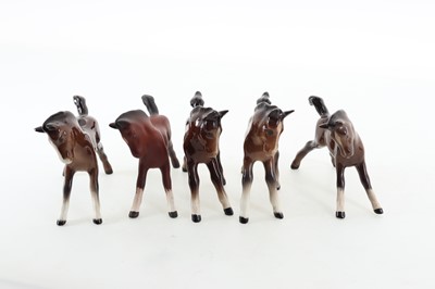 Lot BESWICK, FIVE FOAL FIGURES