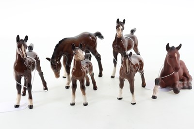 Lot BESWICK, SIX FOAL FIGURES