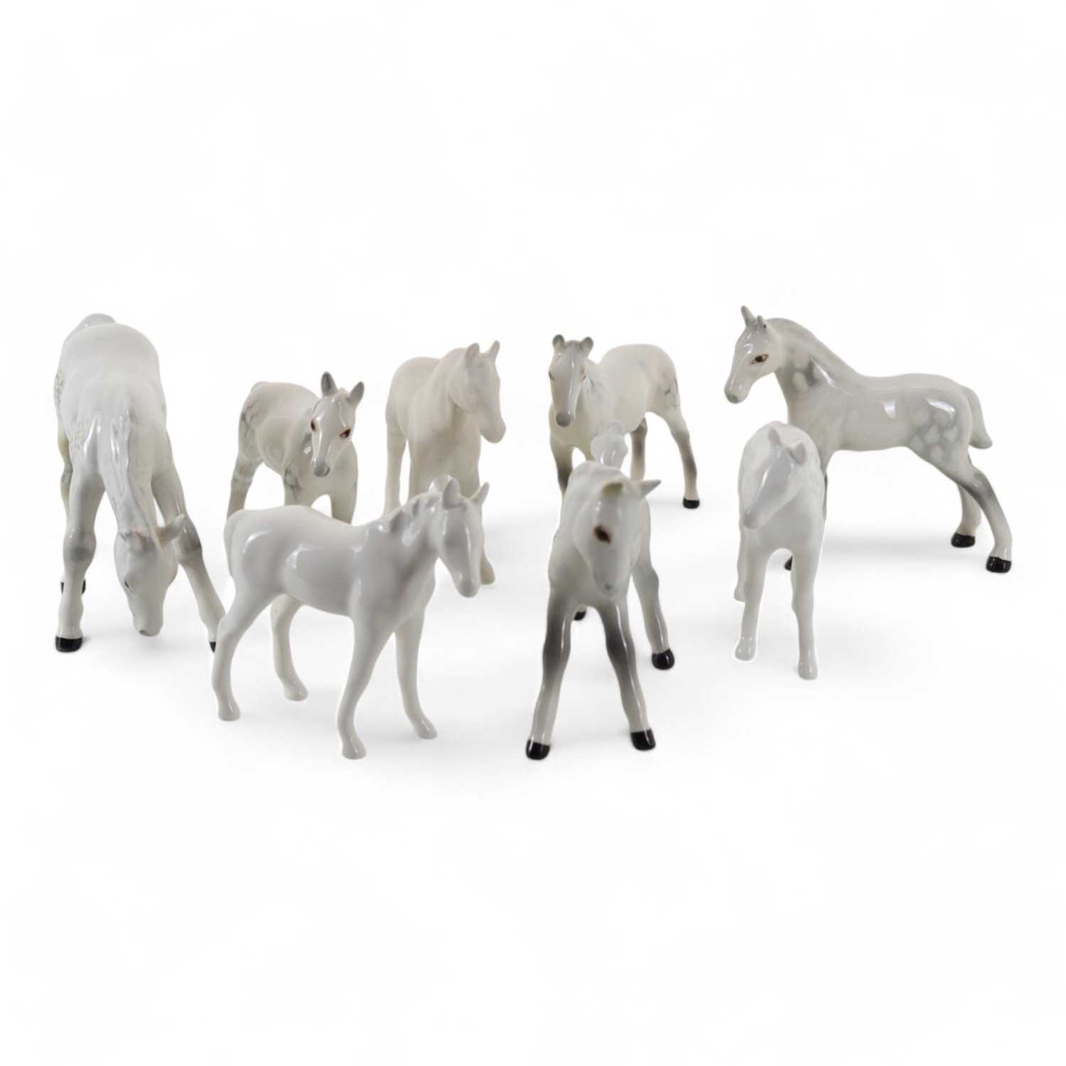 Lot 1373 - BESWICK, EIGHT FOAL FIGURES