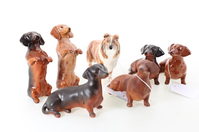 Lot BESWICK, SEVEN DOG FIGURES