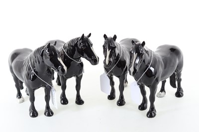 Lot BESWICK, FOUR HORSE FIGURES