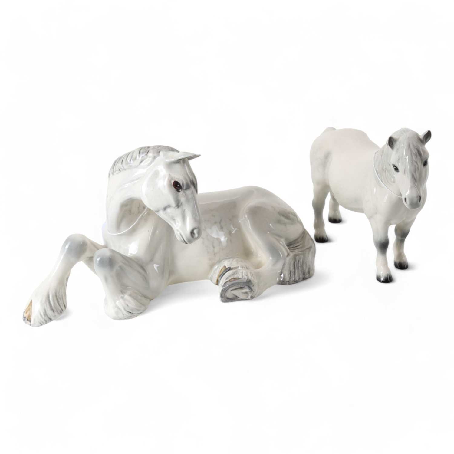 Lot 1391 - BESWICK, TWO HORSE FIGURES