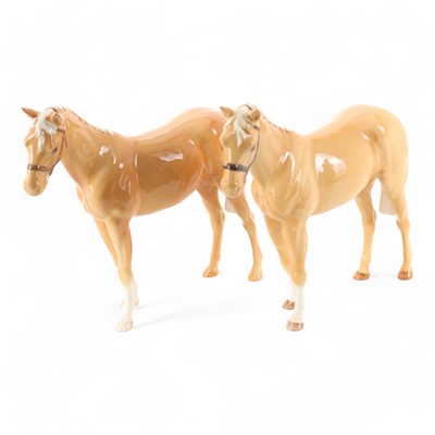 Lot 1396 - BESWICK, TWO HORSE FIGURES