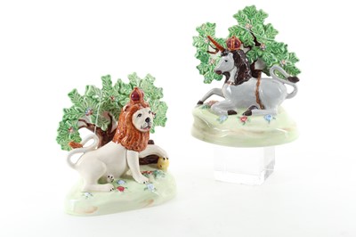 Lot BESWICK, TWO STAFFORDSHIRE STYLE ANIMAL FIGURES