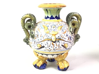 Lot 47 - MAJOLICA VASE