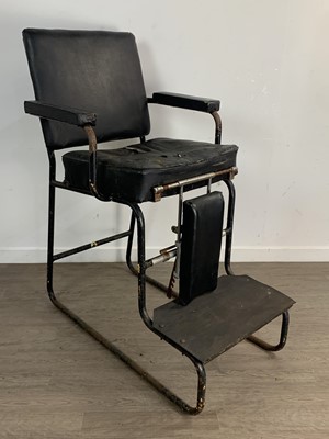 Lot 202 - BARBER CHAIR