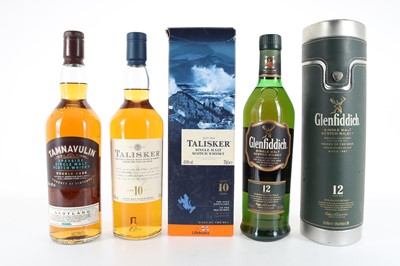 Lot 60 - TALISKER 10 YEAR OLD, GLENFIDDICH 12 YEAR OLD AND TAMNAVULIN DOUBLE CASK