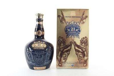 Lot 82 - CHIVAS ROYAL SALUTE 21 YEAR OLD SAPPHIRE DECANTER