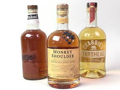 Lot 211 - MONKEY SHOULDER, CRABBIE'S YARDHEAD AND NAKED GROUSE