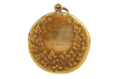 Lot 1732 - GOLD CURLING MEDAL