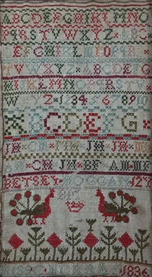 Lot 311 - WILLIAM IV SEWN SAMPLER