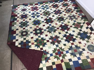 Lot 1413 - NORTH AMERICAN PATCHWORK QUILT