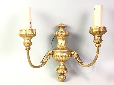 Lot 241 - FOUR ORMOLU BRONZE DOUBLE WALL LIGHTS