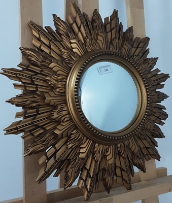 Lot 242 - ART DECO STYLE SUNBURST MIRROR