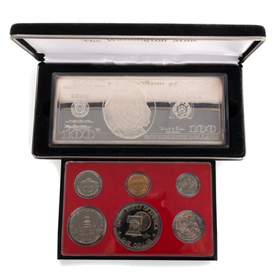 Lot 135 - THE WASHINGTON MINT, ONE HUNDRED DOLLAR SILVER PROOF BAR