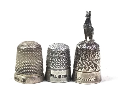 Lot 259 - GROUP OF SILVER THIMBLES