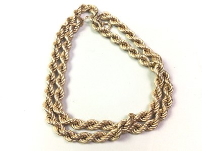 Lot 312 - FOUR GOLD NECK CHAINS