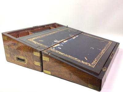 Lot 318 - VICTORIAN WALNUT LAP DESK