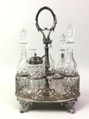 Lot 330 - SILVER PLATED CRUET SET