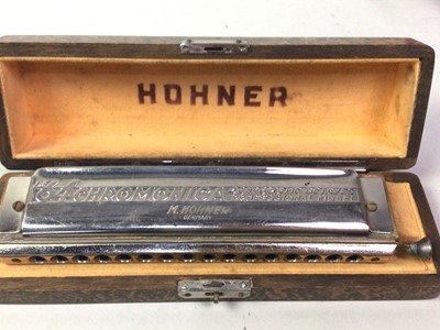 Lot 364 - TWO HOHNER 64 CHROMONICA HARMONICAS