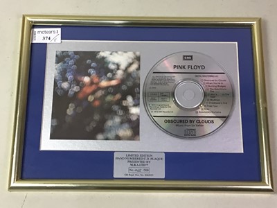 Lot 374 - PINK FLOYD AND ROGER WATERS INTEREST, COLLECTION OF LIMITED EDITION CD PLAQUES