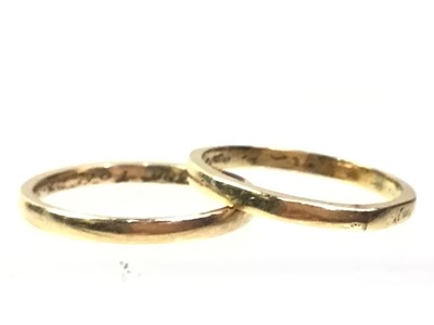 Lot 346 - TWO WEDDING BANDS