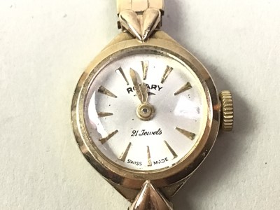 Lot 353 - ROTARY GOLD LADIES WRIST WATCH