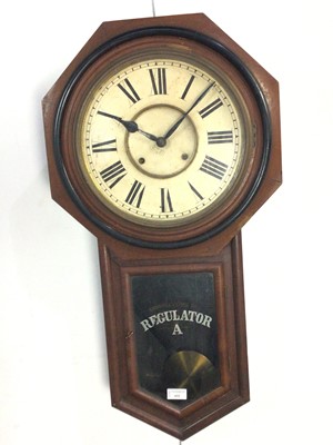 Lot 432 - WALNUT WALL CLOCK