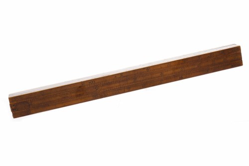Lot 630 - EARLY 19TH CENTURY BOXWOOD FOUR SLIDE RULE...