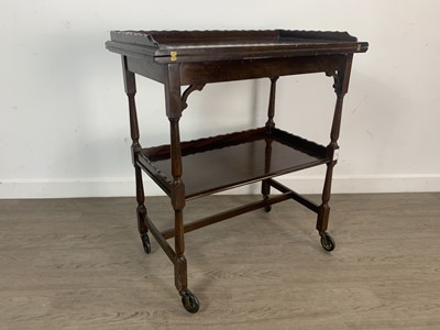 Lot 503 - GEORGE V MAHOGANY TURN OVER TEA TROLLEY