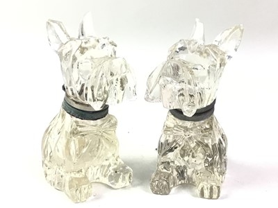 Lot 508 - PAIR OF NOVELTY GLASS INKWELLS