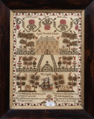 Lot 1441 - WILLIAM IV SCOTTISH SEWN SAMPLER