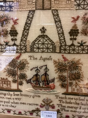 Lot 1441 - WILLIAM IV SCOTTISH SEWN SAMPLER